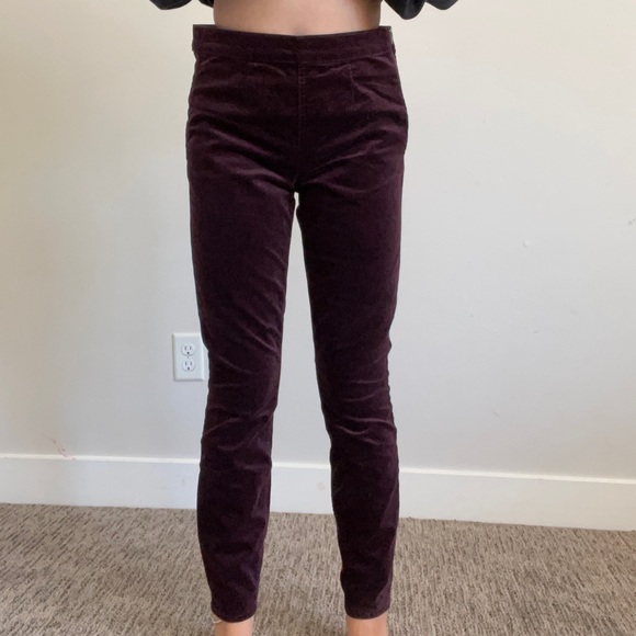 PURPLE VELVET PANTS WITH SIDE ZIP - Picture 7 of 10